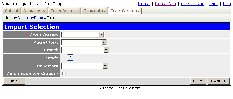 Automatic Examination Import